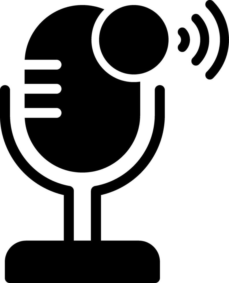 Voice Assistant Solid Style Icon vector