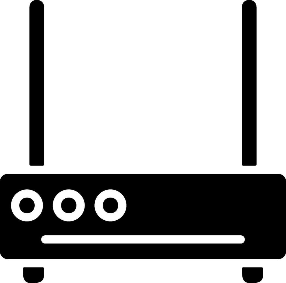Router Solid Style Icon vector