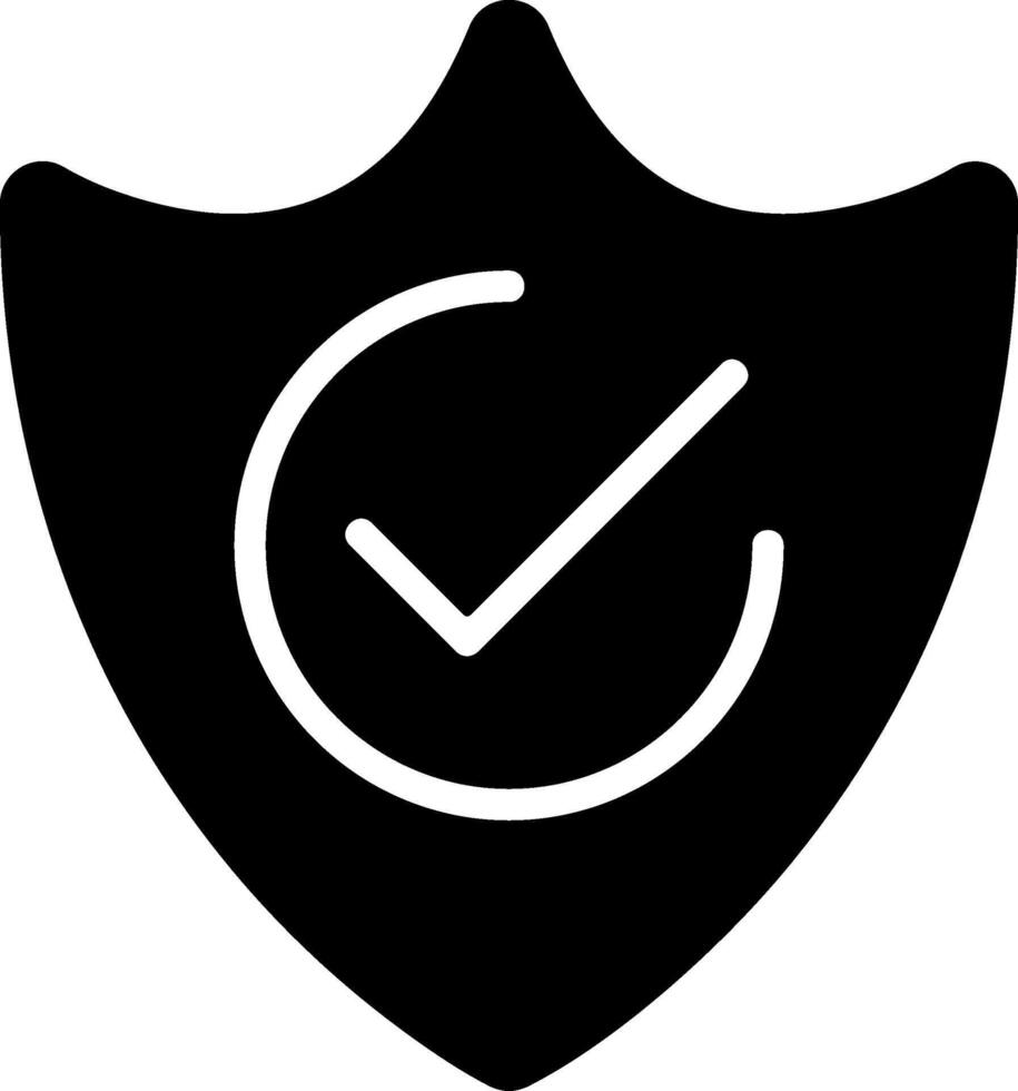 Black Security Shield Graphic Icon vector