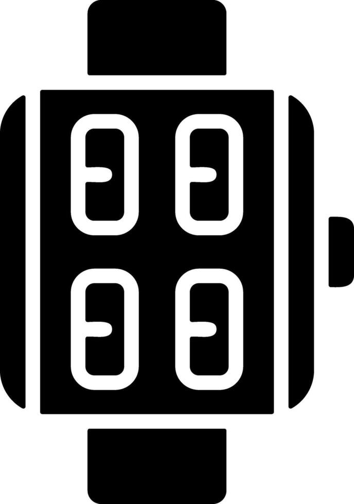 Black Smartwatch Graphic Icon vector