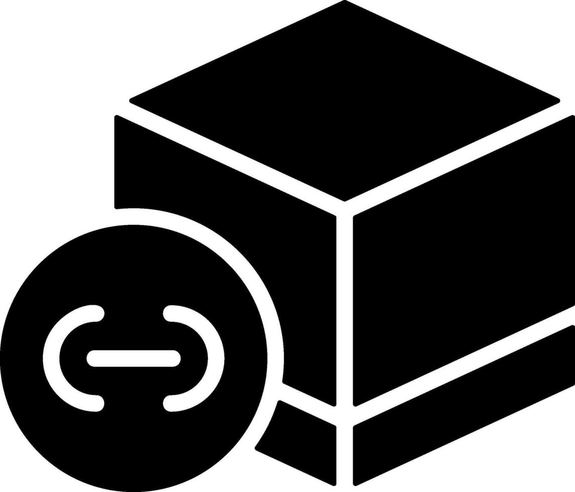 Blockchain Solid Style Icon vector