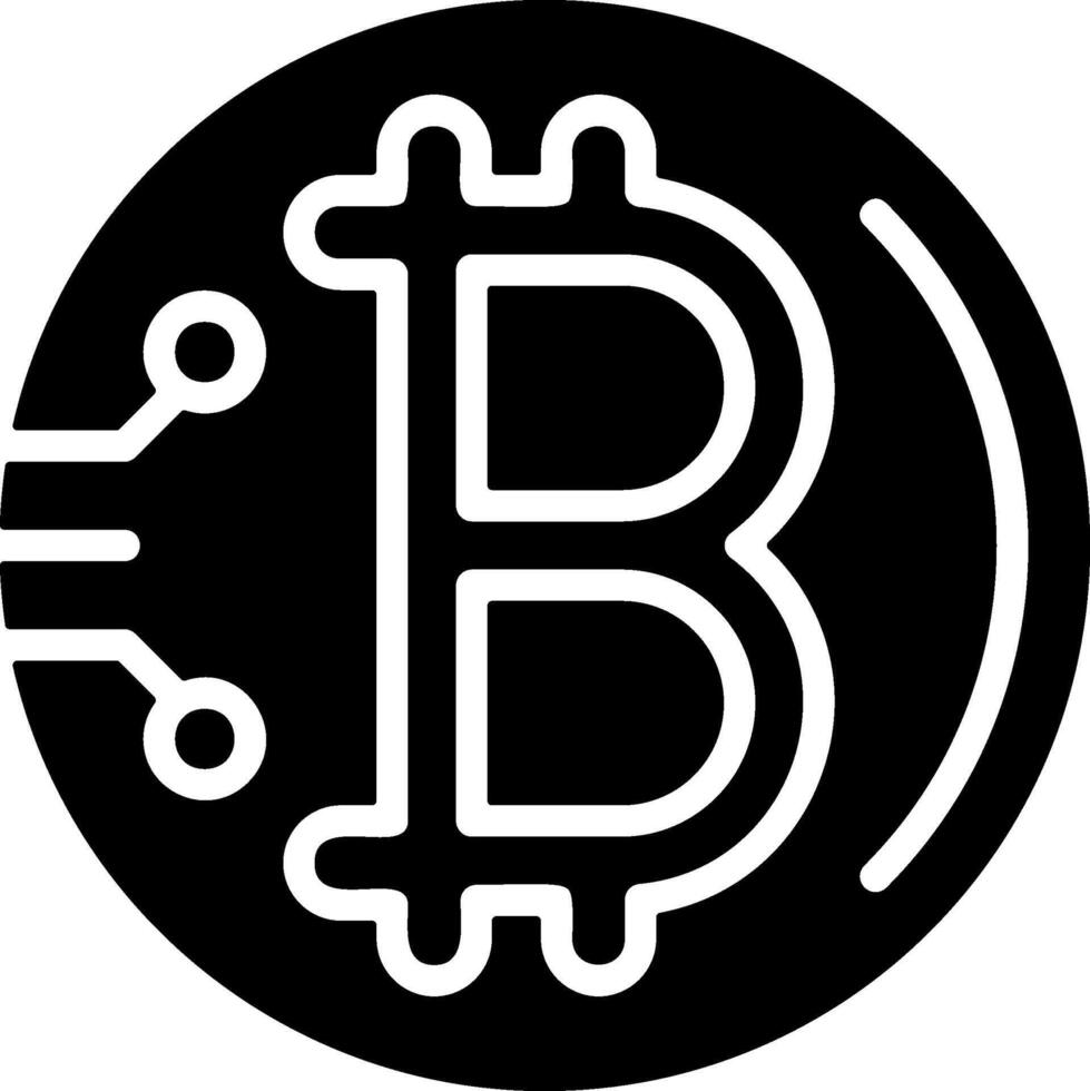 Cryptocurrency Solid Style Icon vector