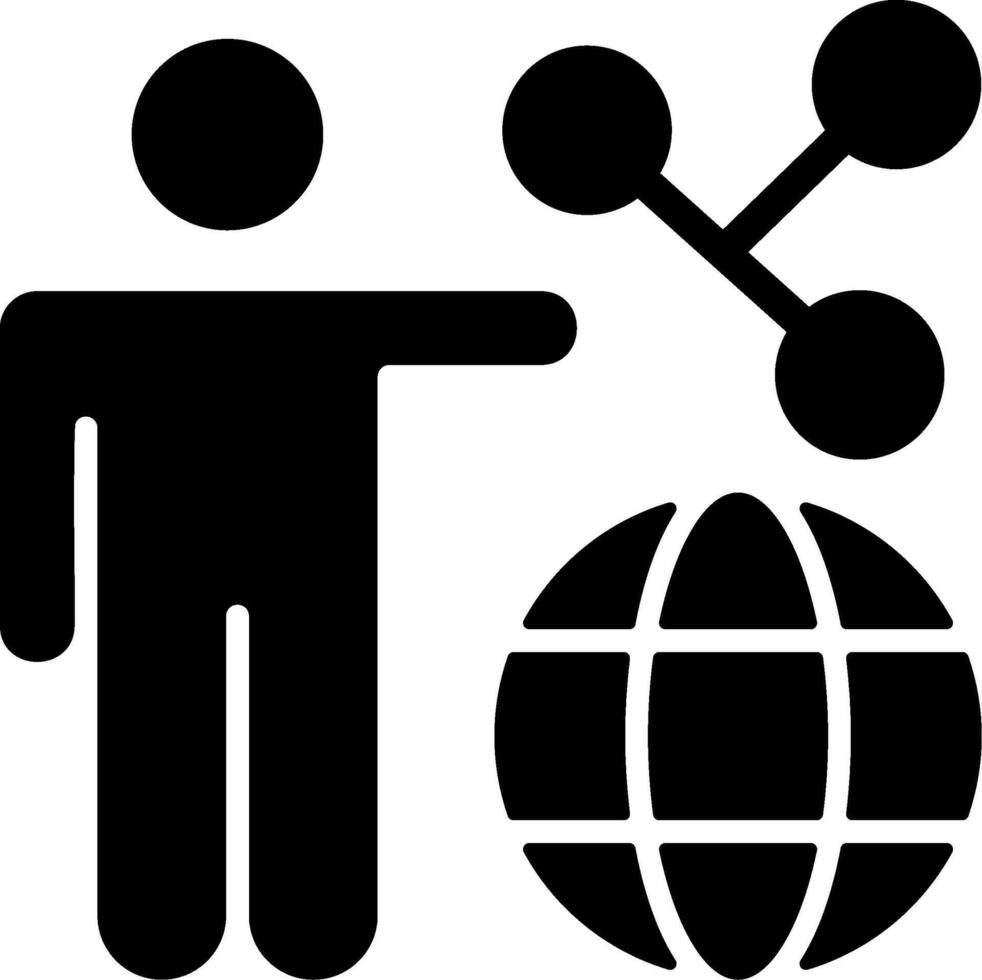 Business Networking Solid Style Icon vector