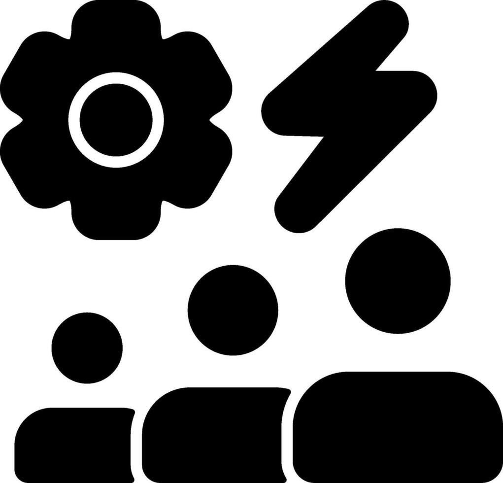 Conflict Management Solid Style Icon vector