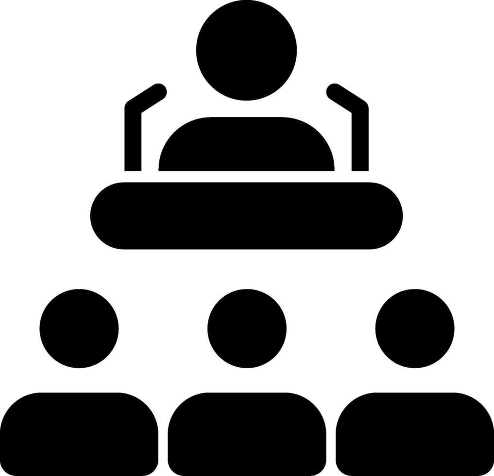 Public Speaking Solid Style Icon vector