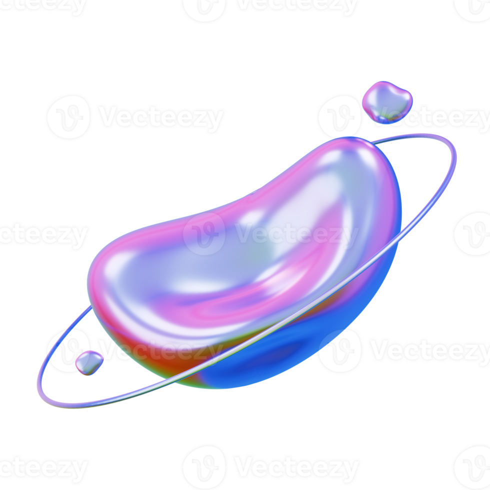 3D Abstract Holographic png