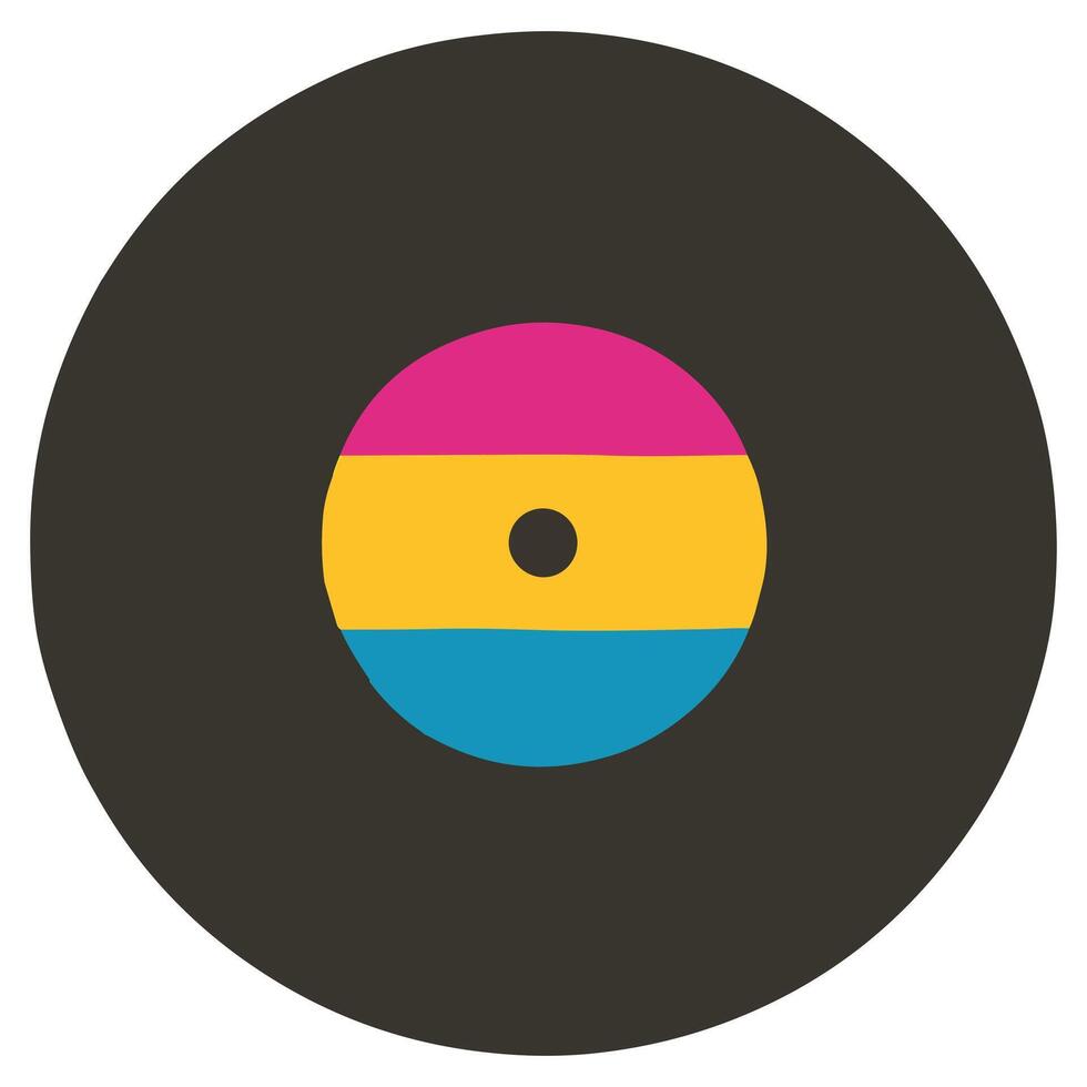 Vinyl Record 90s nostalgic illustration, nostalgic 1990s colorful clipart, 90s nostalgic design sublimation vector