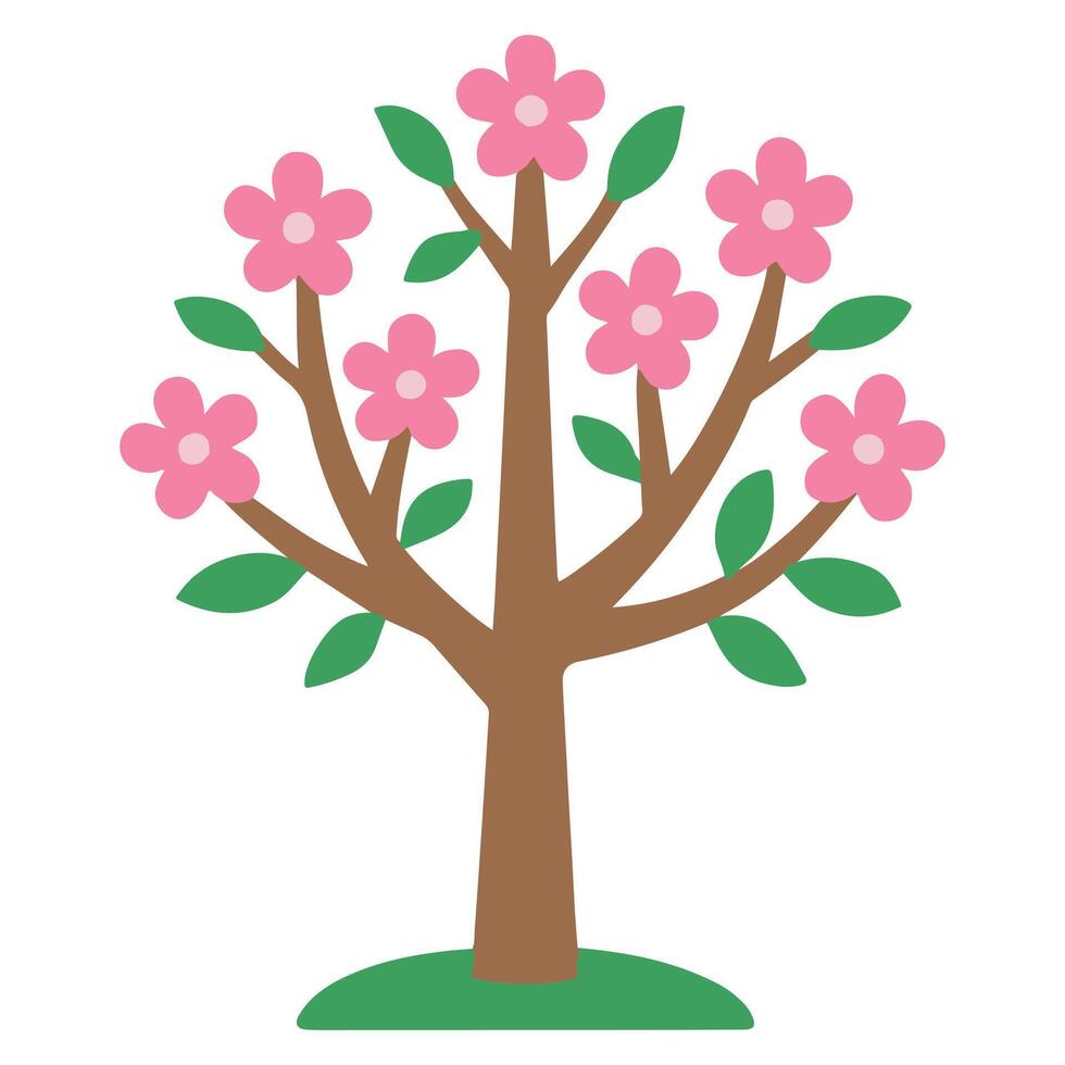 Easter Blossom Tree Illustration, Happy Easter Day Clipart, Easter Festival Cultural Holiday Design Sublimation vector