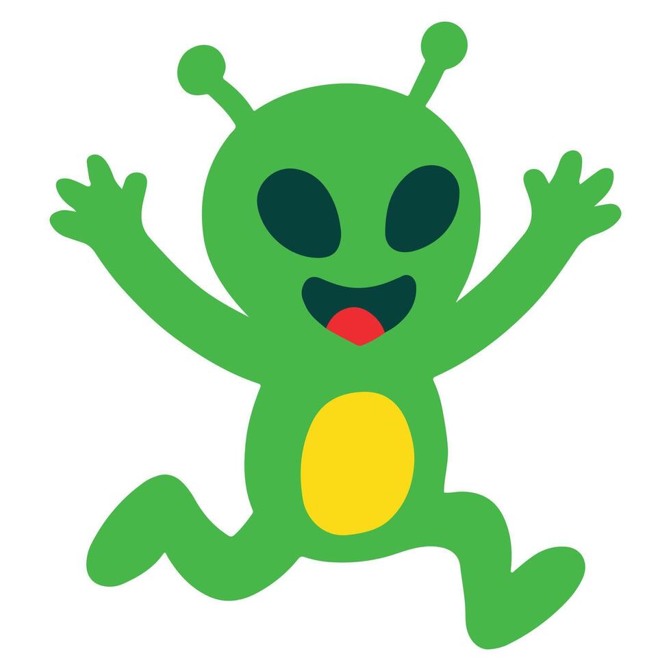 Space Joyful Alien clipart, Outer Space illustration, Colorful Space design sublimation vector