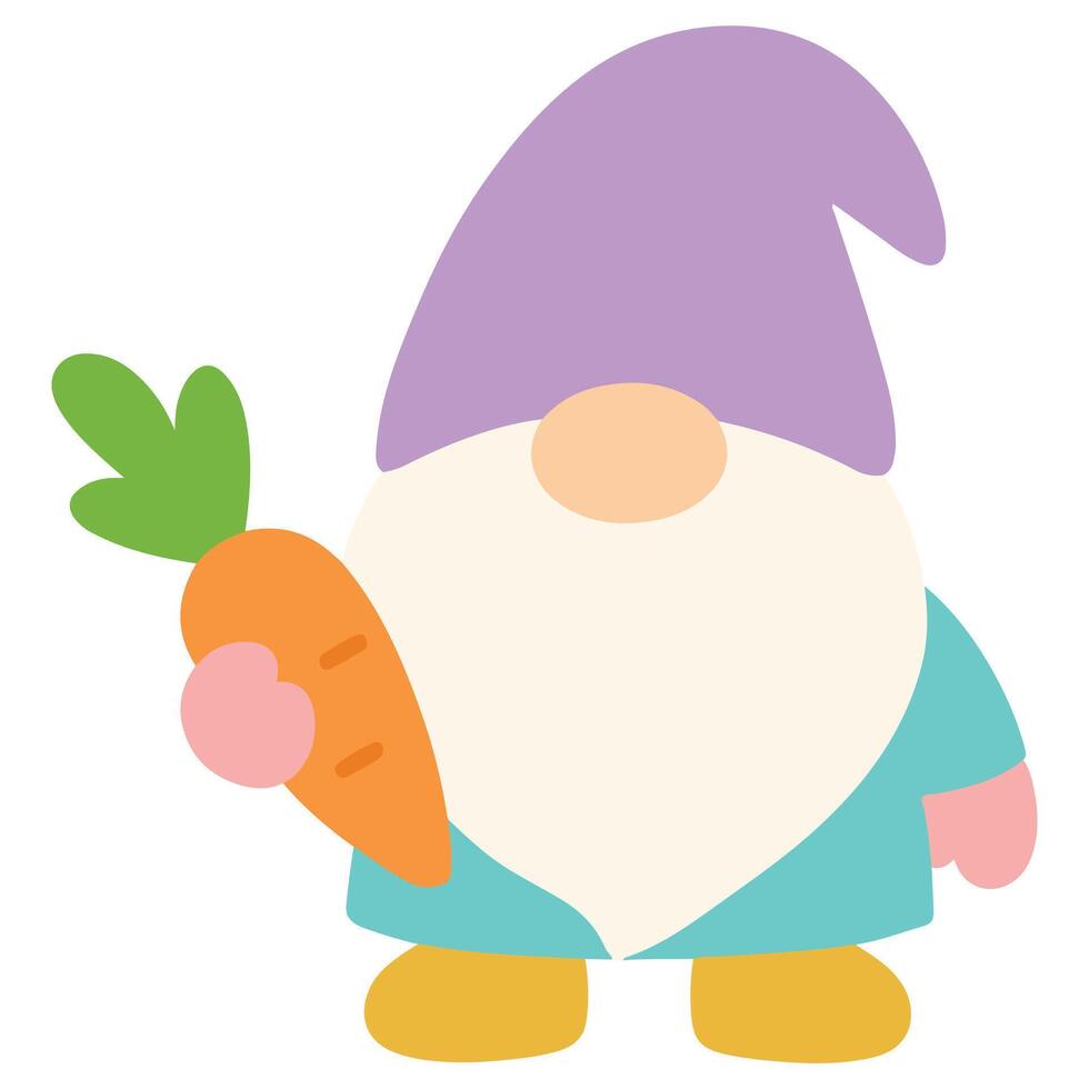 Easter Gnome Illustration, Happy Easter Day Gnome Clipart, Easter Festival Cultural Holiday Design Sublimation vector