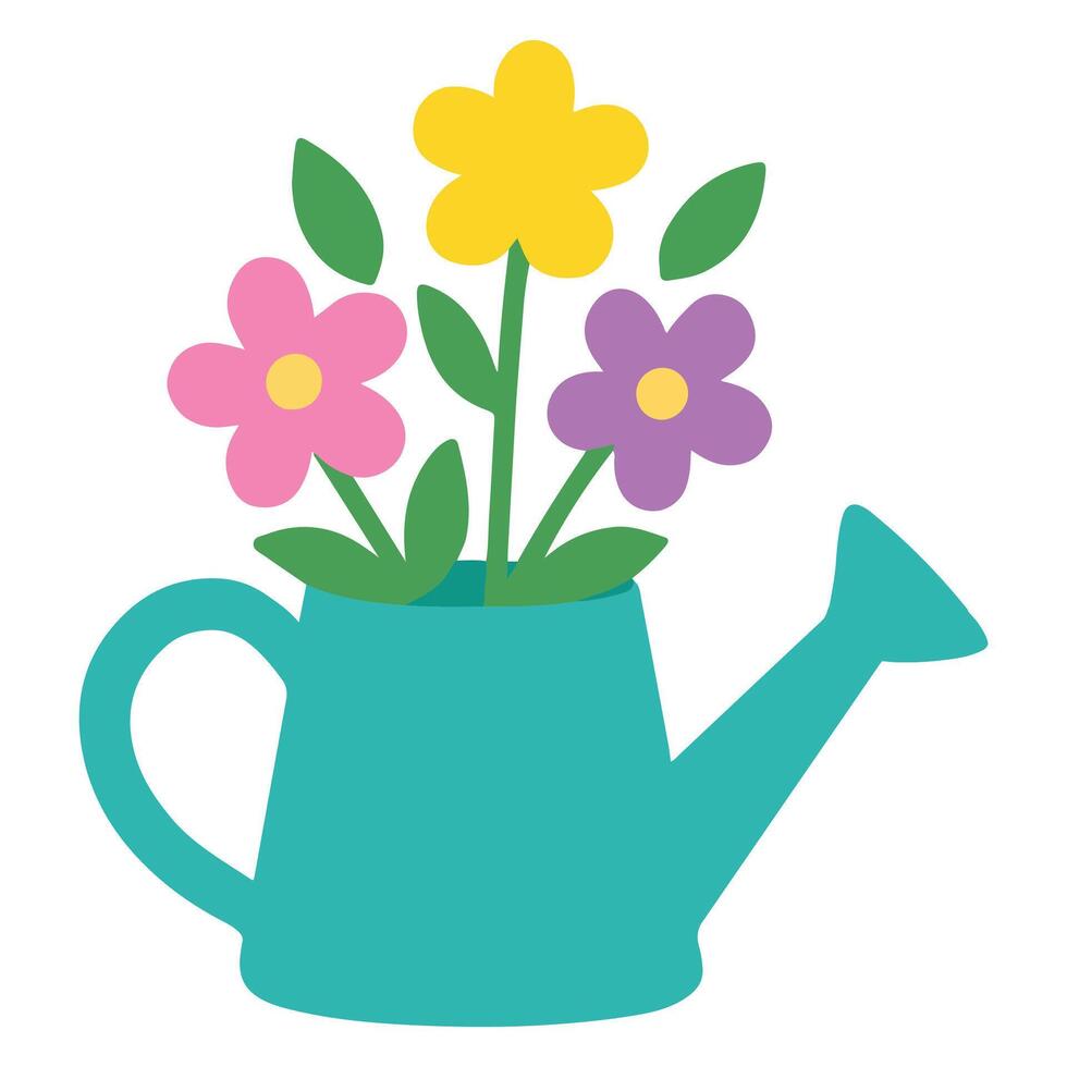 Easter Watering Can Illustration, Happy Easter Day Clipart, Easter Festival Cultural Holiday Design Sublimation vector