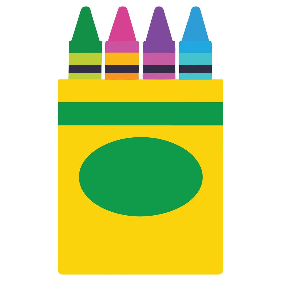 Crayon Box 90s nostalgic illustration, nostalgic 1990s colorful clipart, 90s nostalgic design sublimation vector