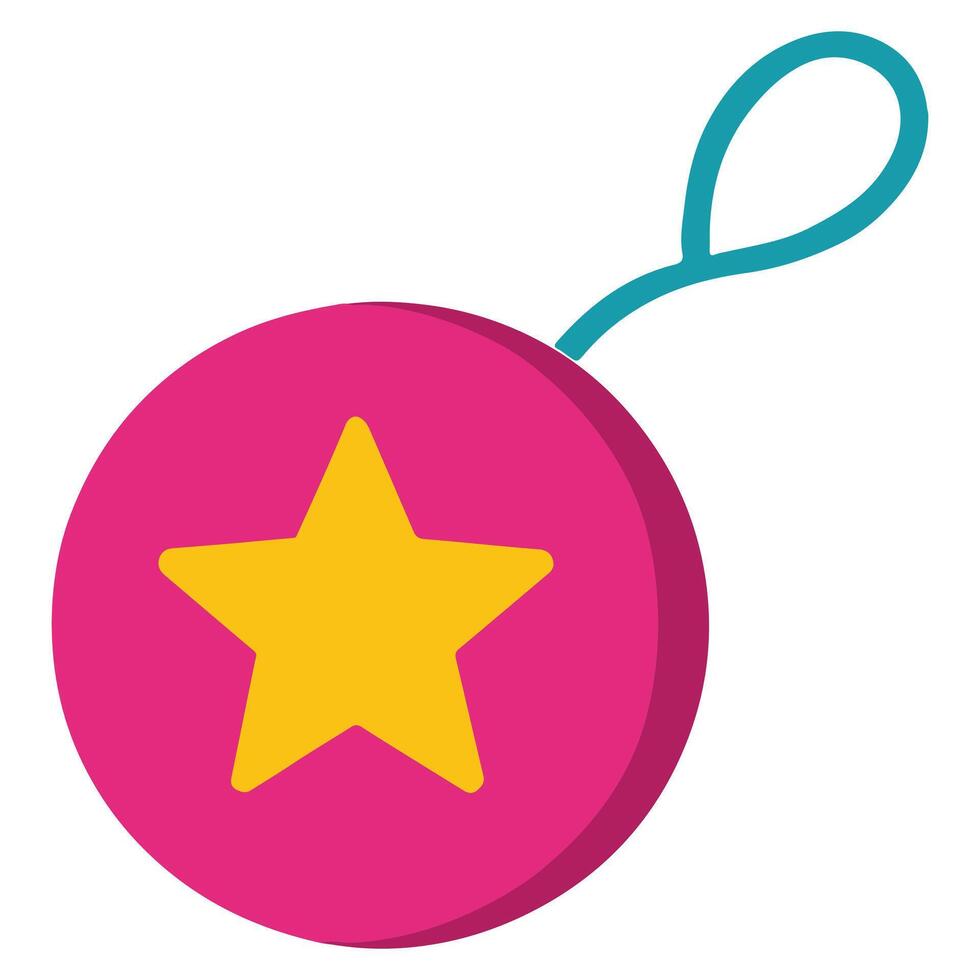 Yo Yo Star 90s nostalgic illustration, nostalgic 1990s colorful clipart, 90s nostalgic design sublimation vector