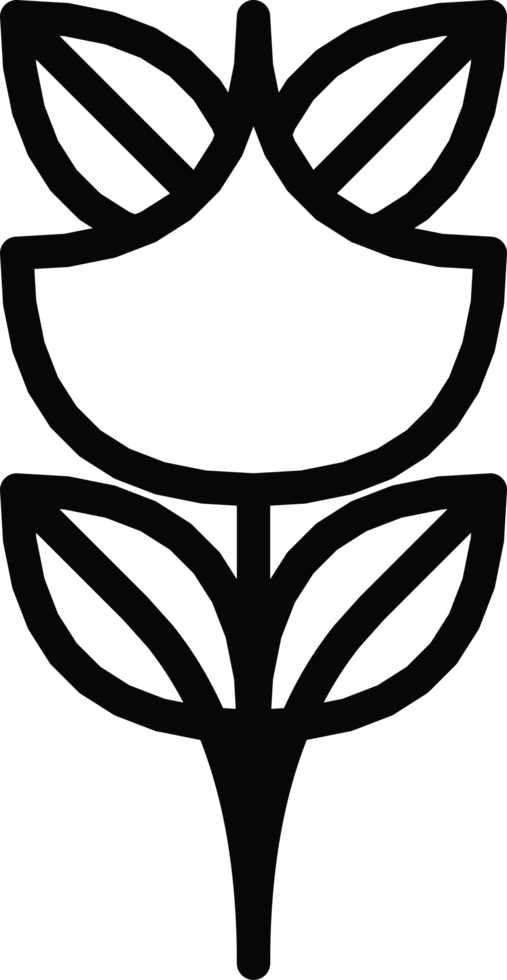 line art icon of a tulip flower. for graphic use png