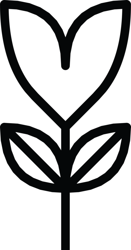 line art icon of a tulip flower png