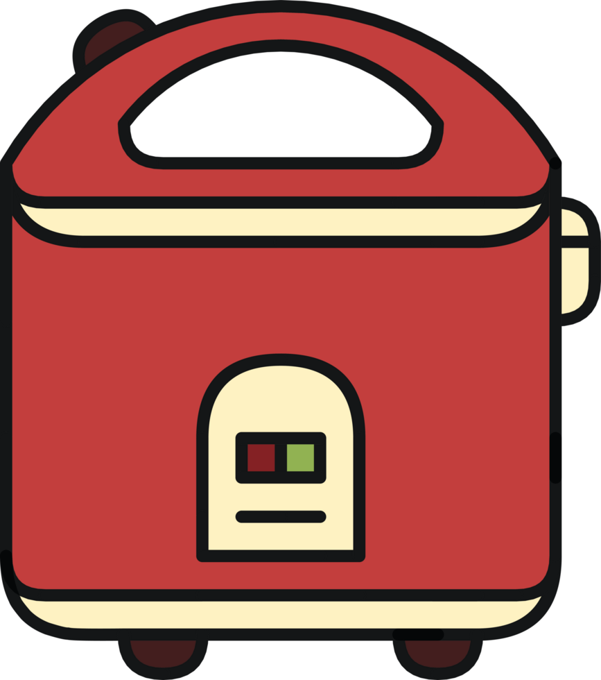 Simple rice cooker icon. Kitchen appliance png