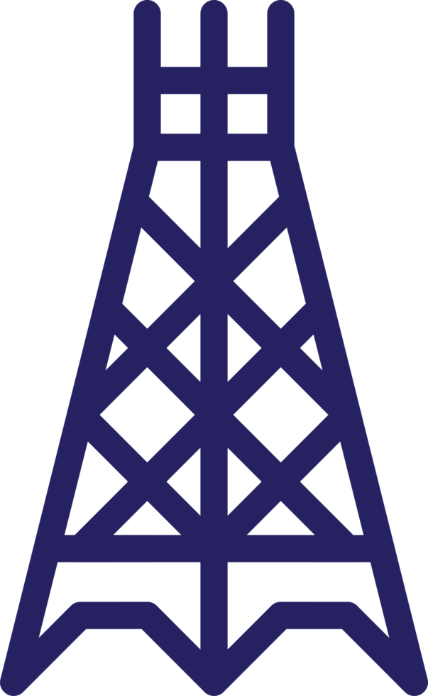 Oil Derrick Icon Representing Industry and Energy Extraction png