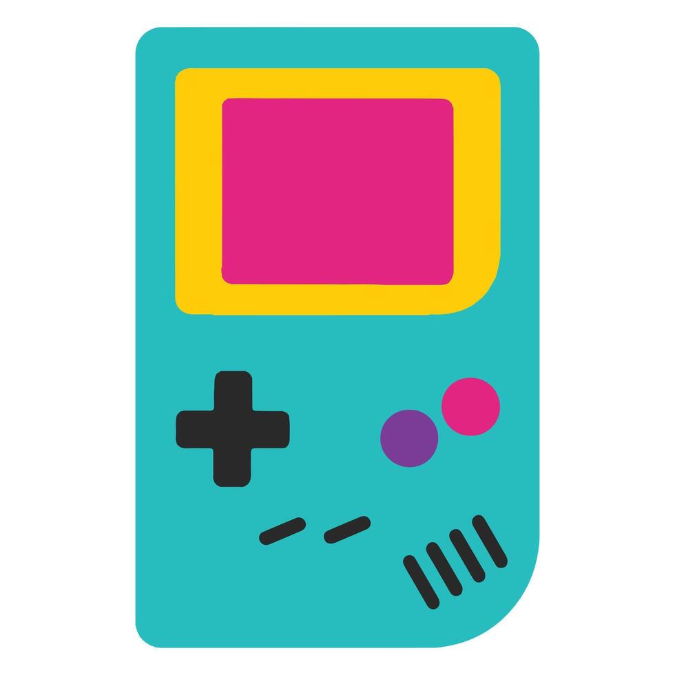retro game 90s nostalgic illustration, nostalgic 1990s colorful clipart, 90s nostalgic design sublimation vector