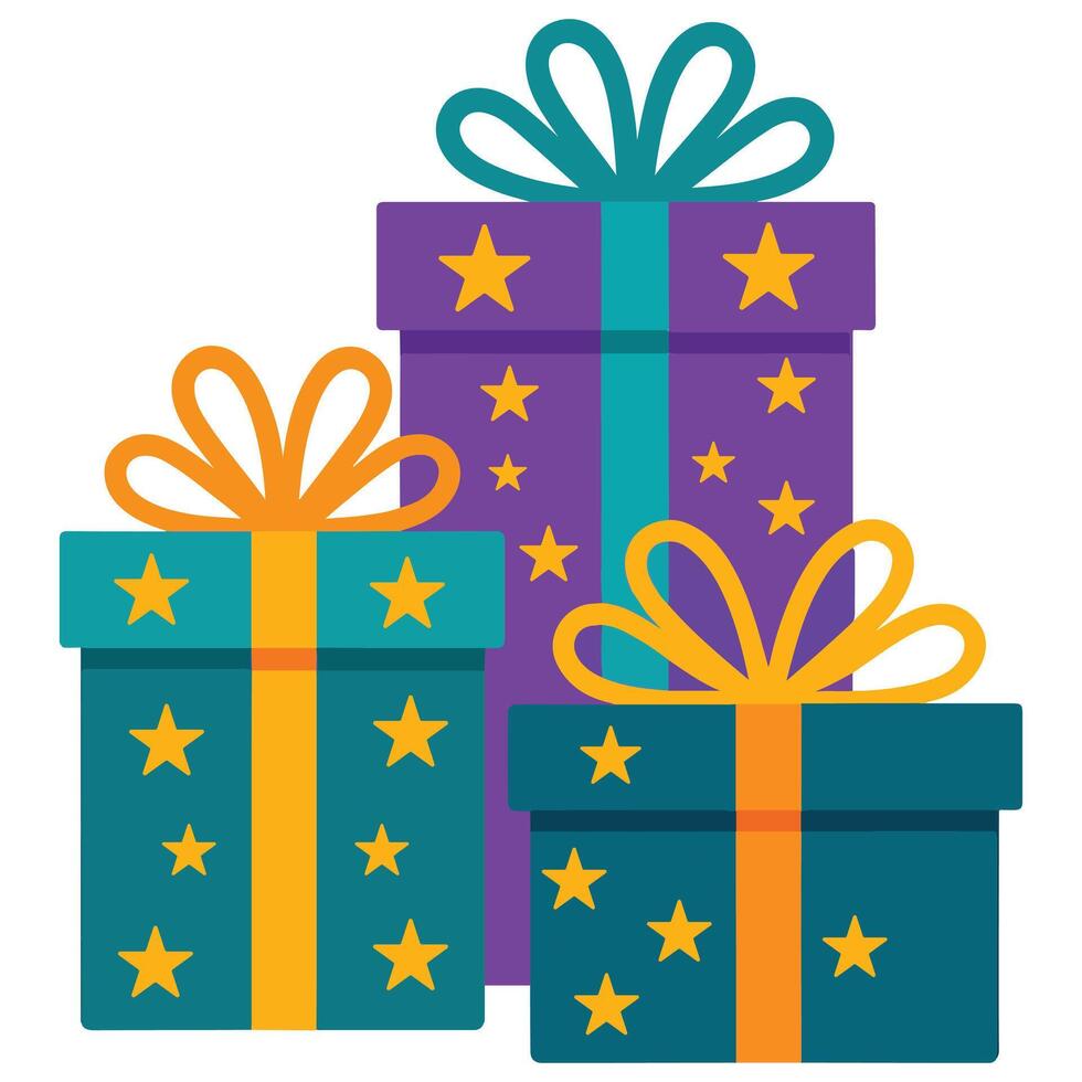 Space Gift Boxes clipart, Outer Space illustration, Colorful Space design sublimation vector