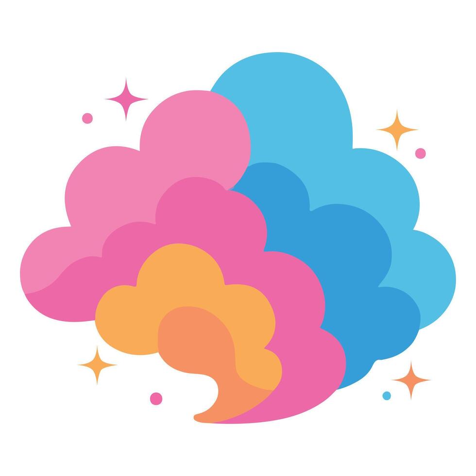 Space Dreamy Multicolor clipart, Outer Space illustration, Colorful Space design sublimation vector