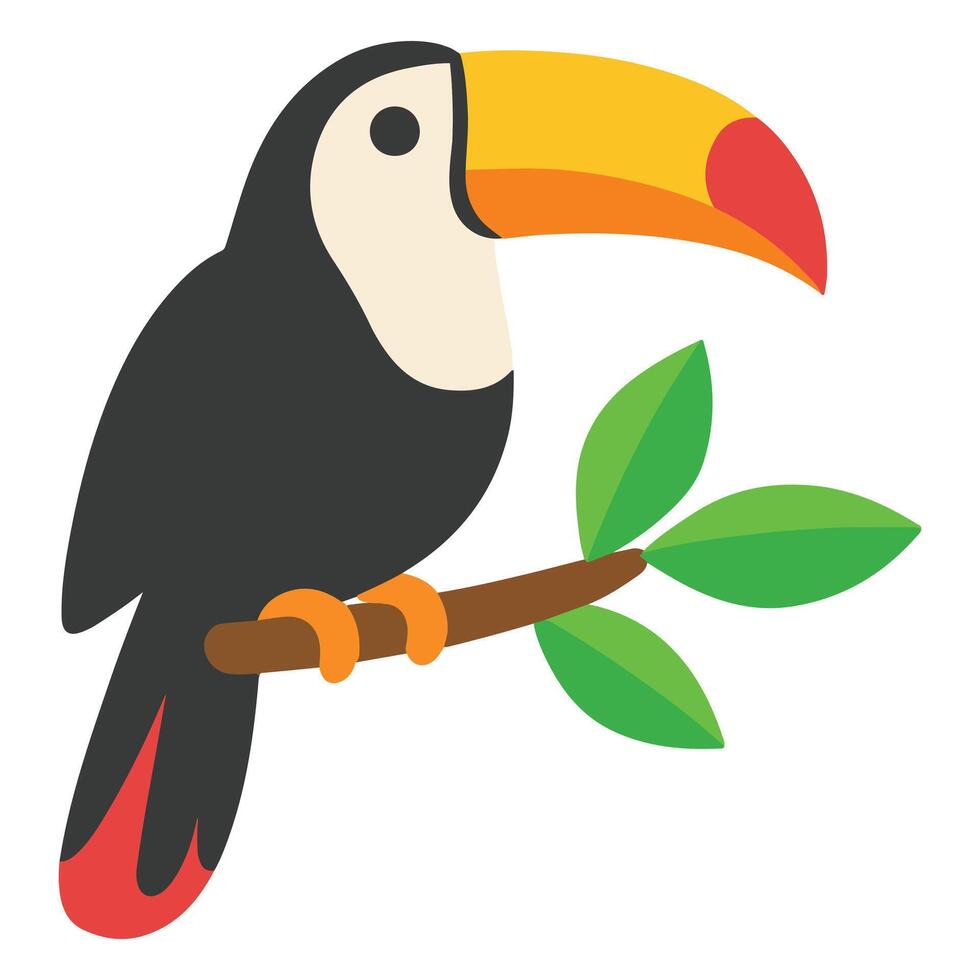 Zoo Toucan Fish Illustration, Colorful Toucan Fish, Colorful Safari Animal Clipart, Animal Design Sublimation vector