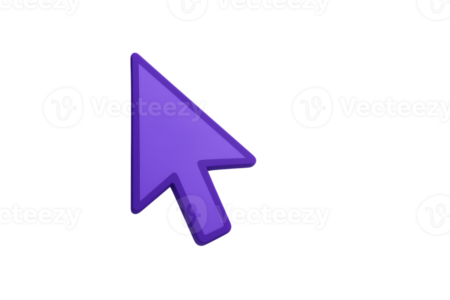 Isolated Purple Cursor Arrow on Transparent Background png