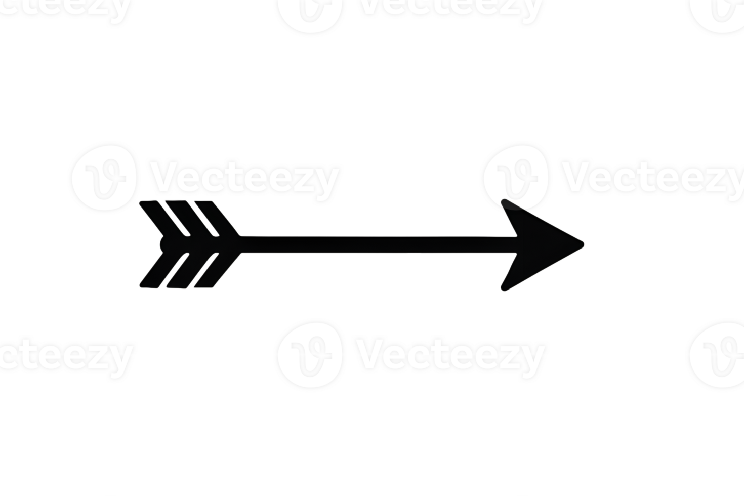 Isolated Black Arrow Pointing Right on Transparent Background png