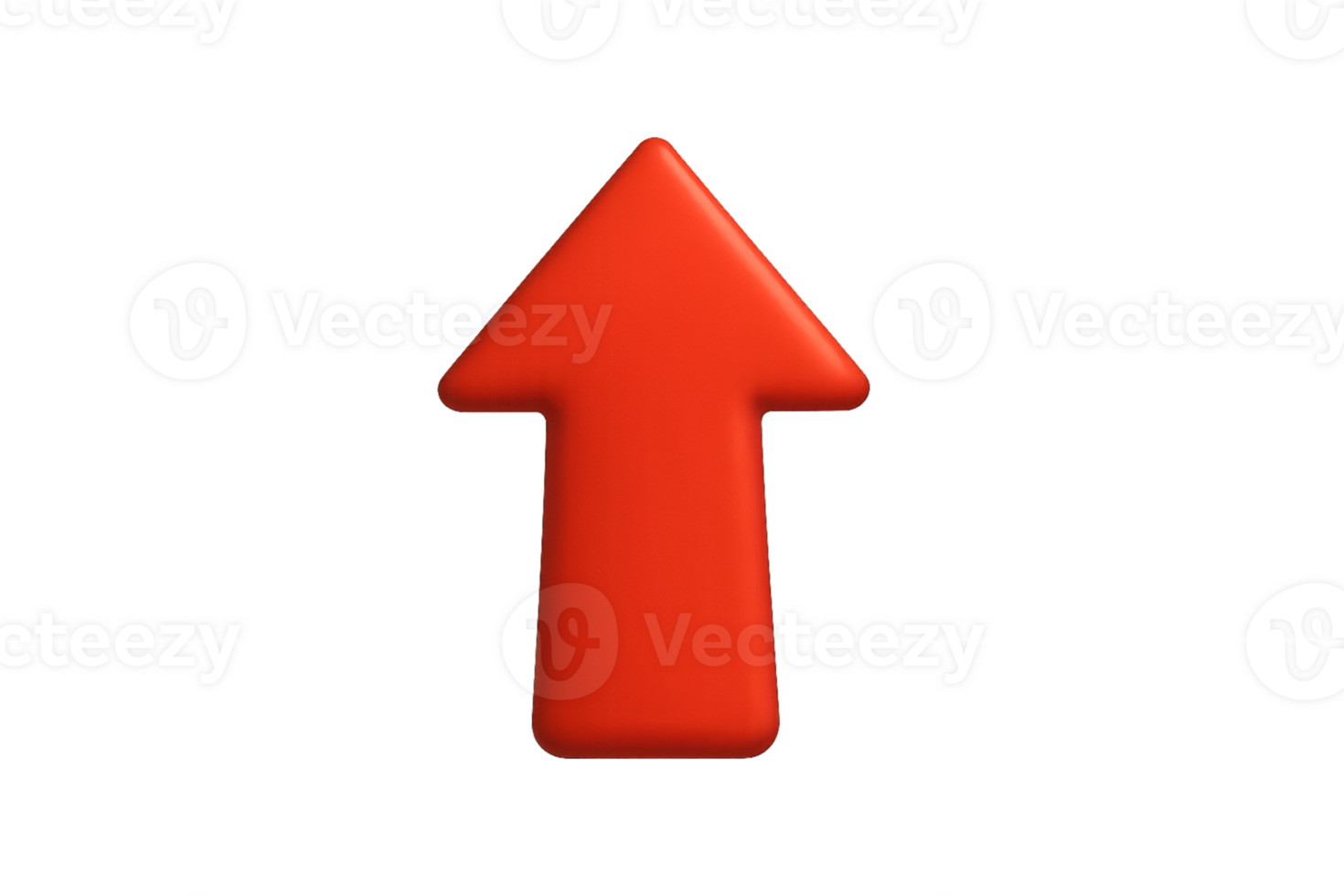 Vibrant Red Arrow Points Upward On Transparent Background png