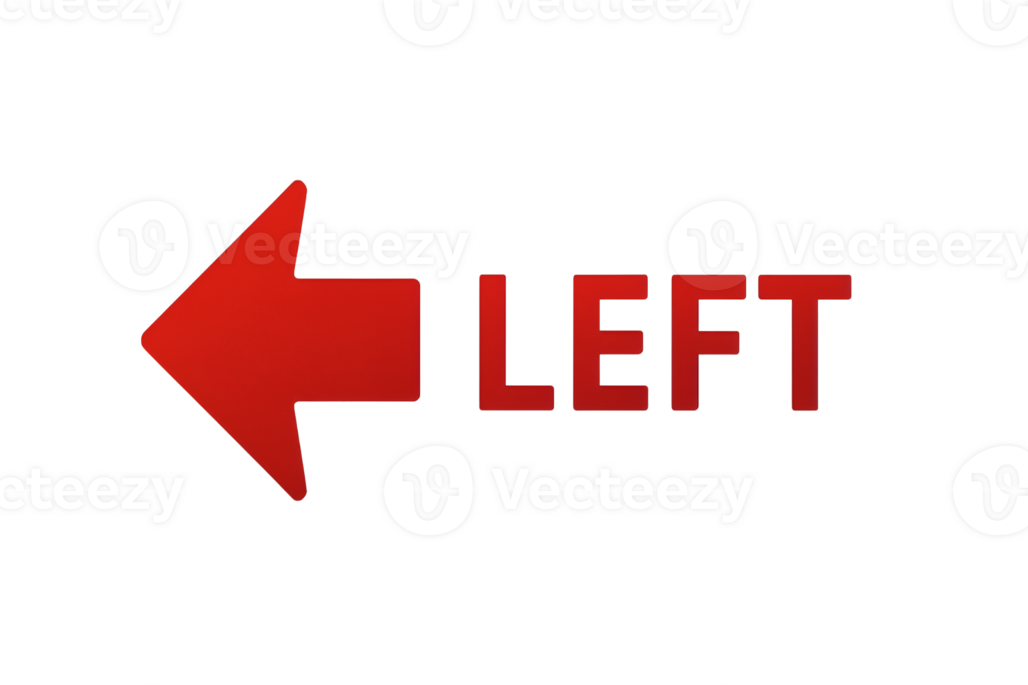 Red Arrow Pointing Left Next to Text on Transparent Background png