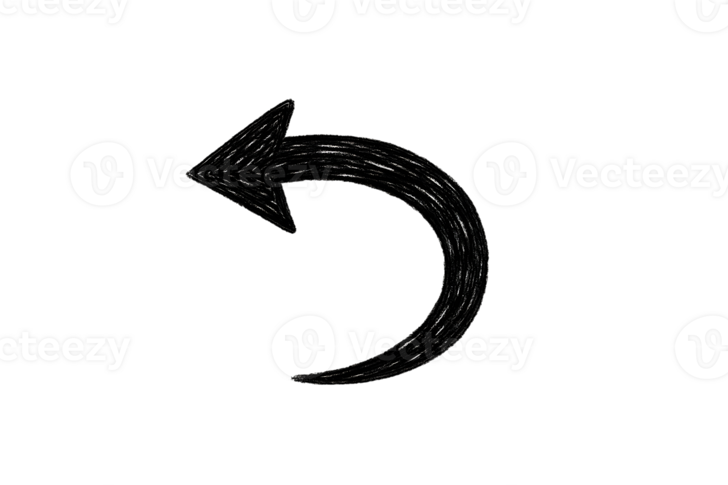 Circular back arrow on black background symbol for reload png