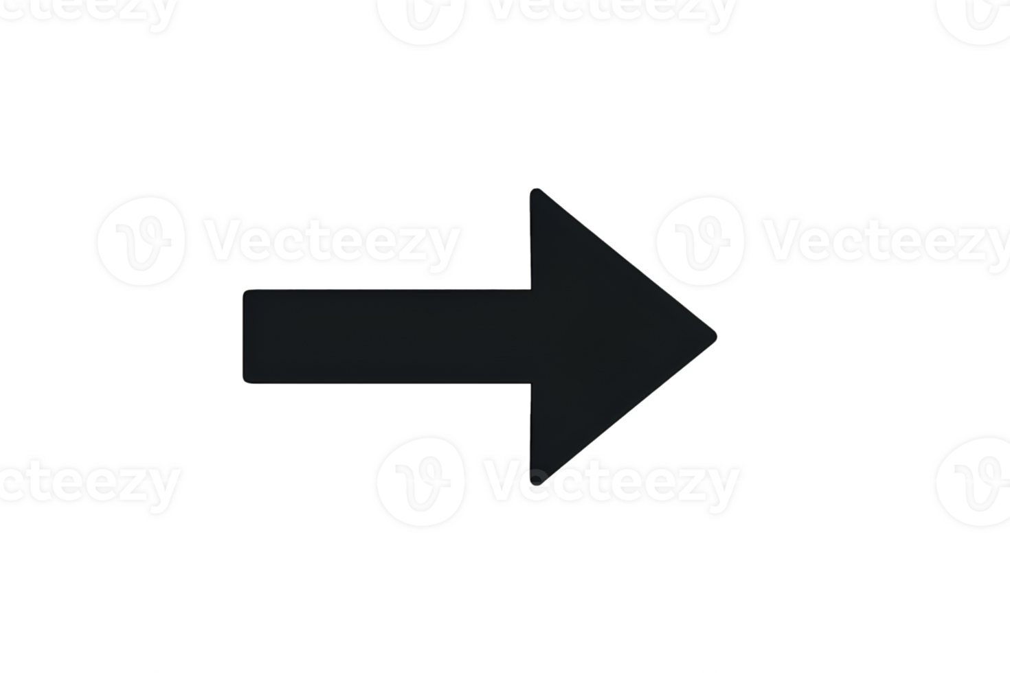 Black Arrow Pointing Right on Transparent Simple Design png