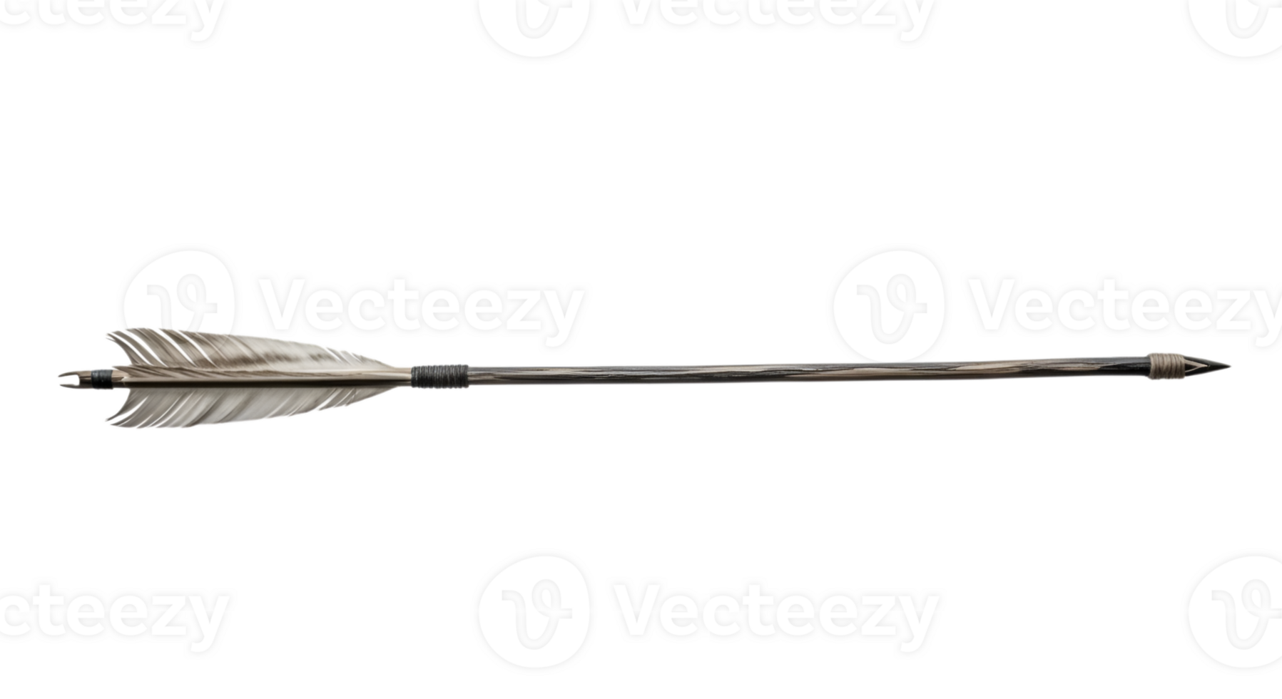 Single Wooden Arrow Isolated on Transparent Background png