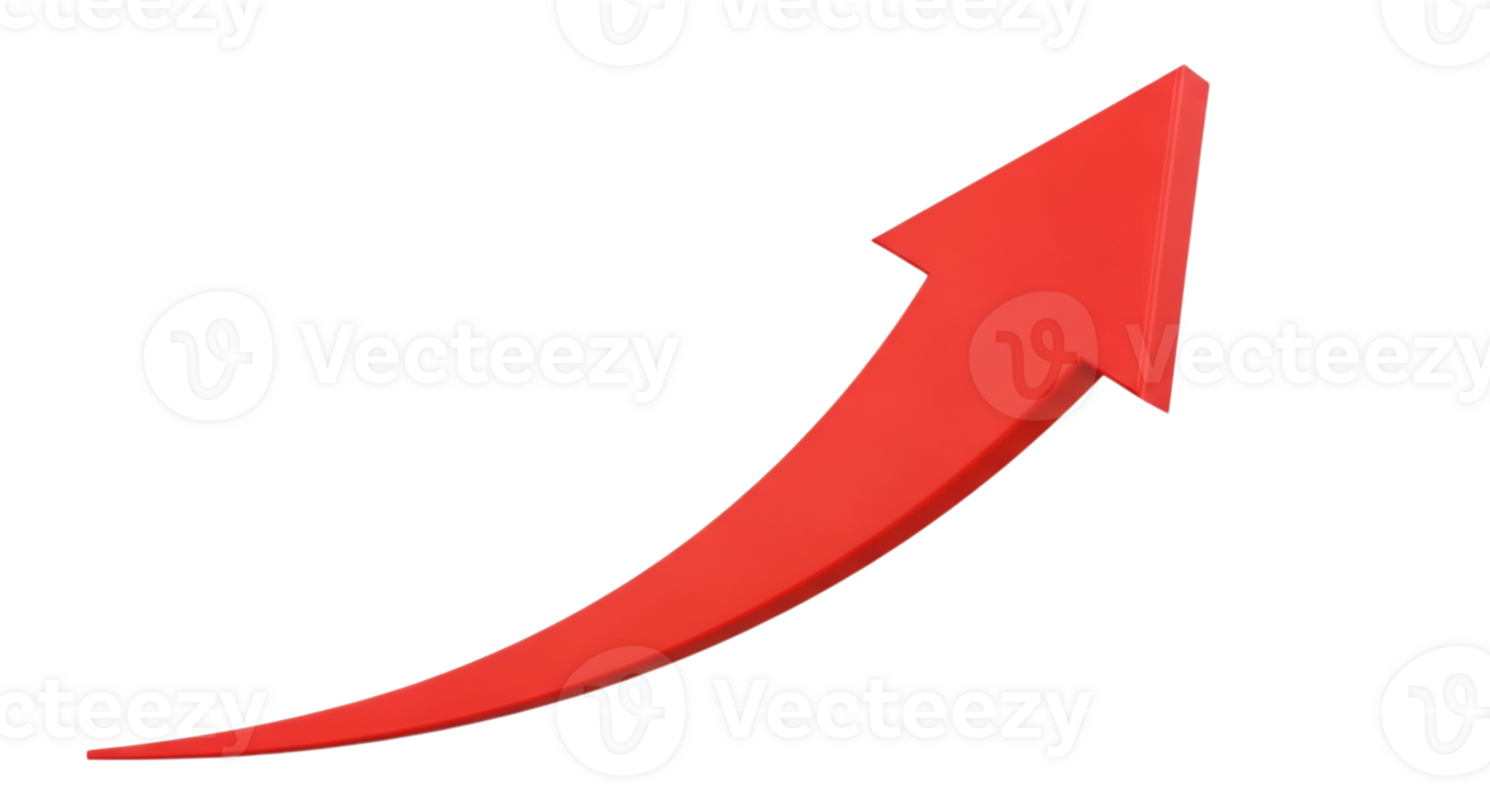 Red arrow pointing upwards in transparent background png