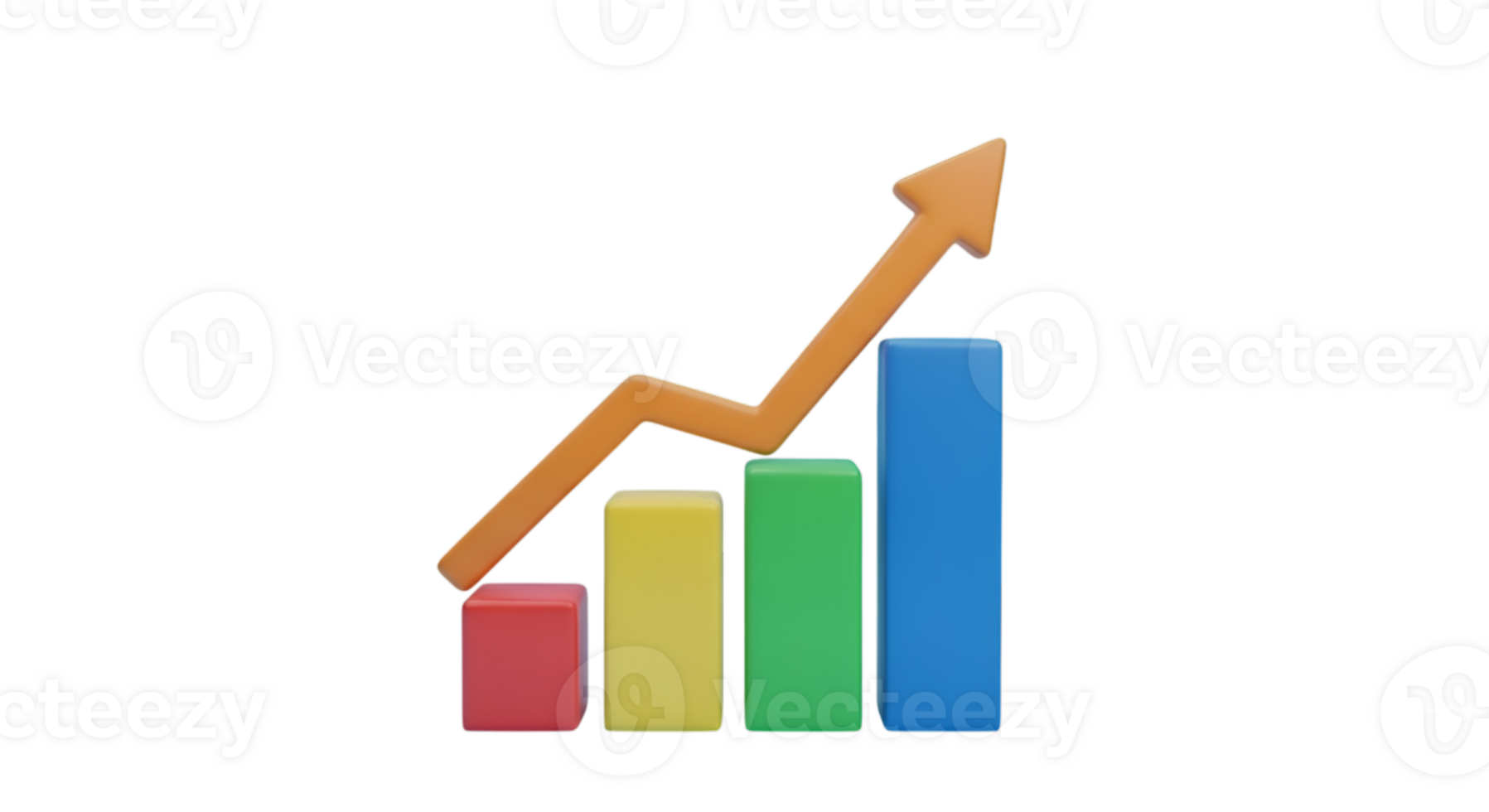 Minimalist Financial Data Columns with Arrow on Transparent Backdrop png