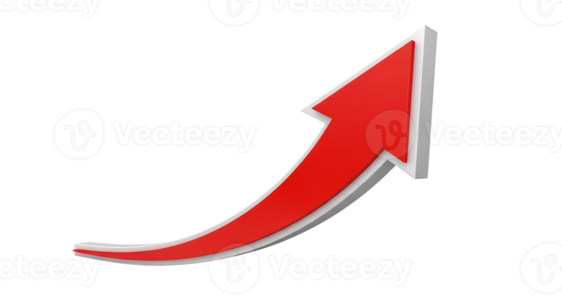Isolated Transparent Red Arrow Pointing Up Indicating Progress png