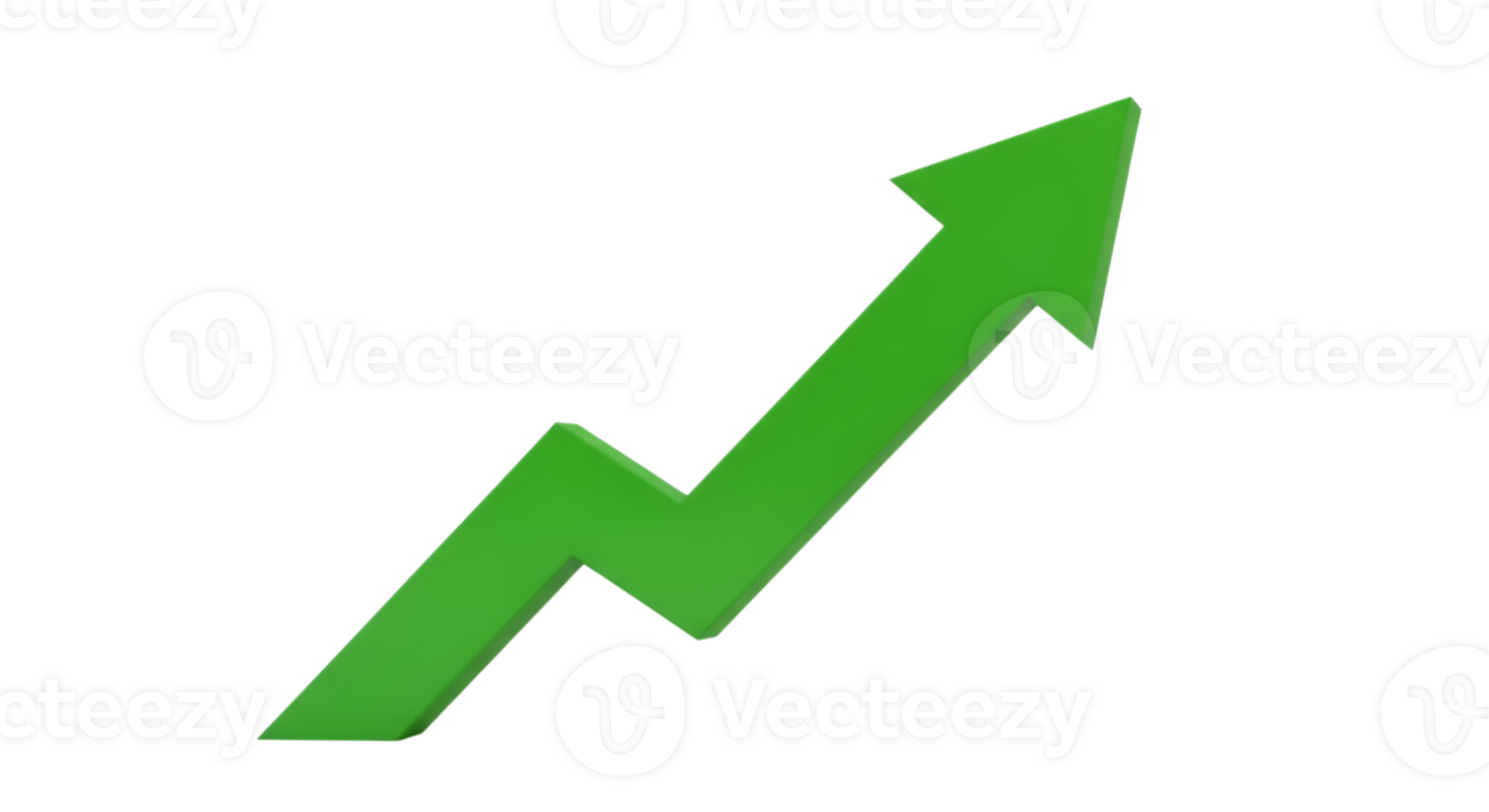 Green Upward Arrow Symbolizing Financial Growth on Transparent png