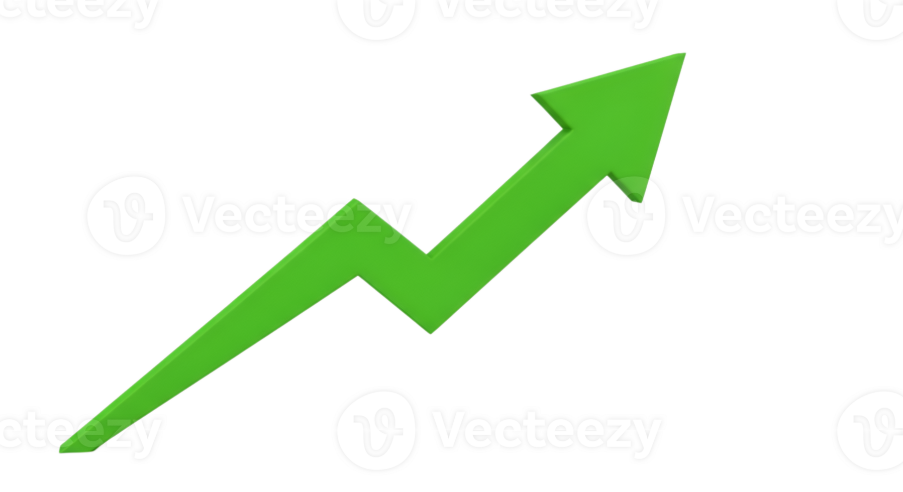 Green Upward Arrow Depicts Progress on Transparent Backdrop png