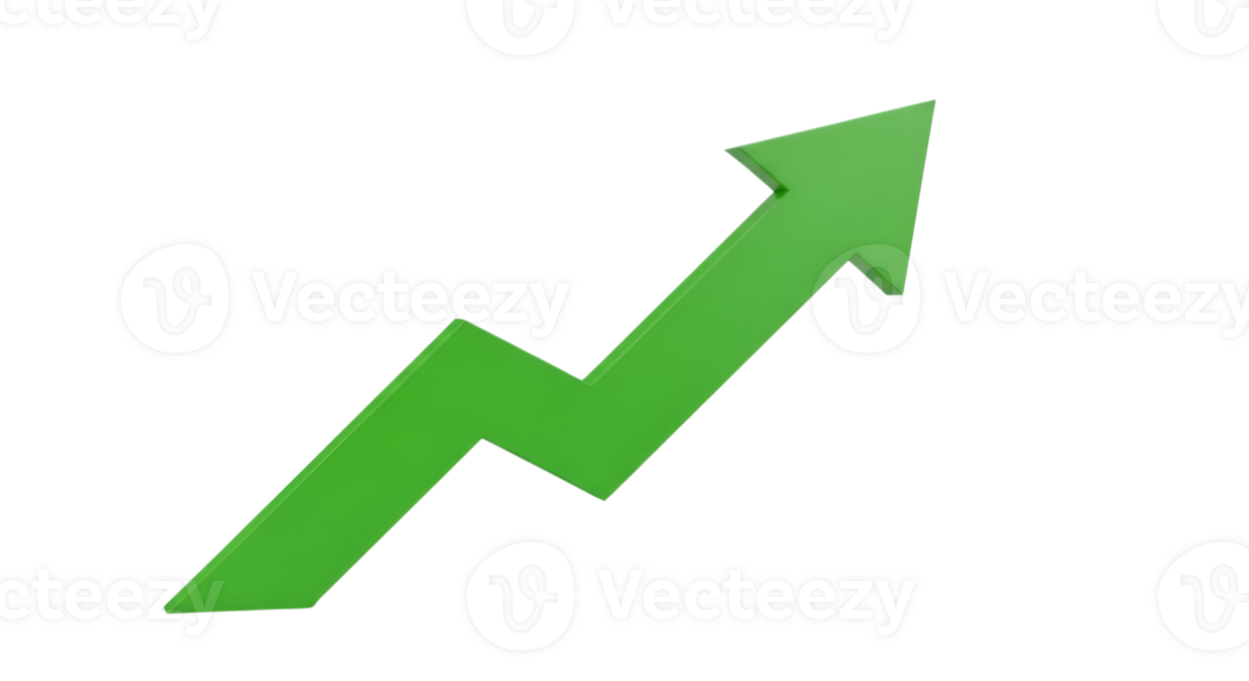 Green Arrow Pointing Upward Illustrates Growth On Black png