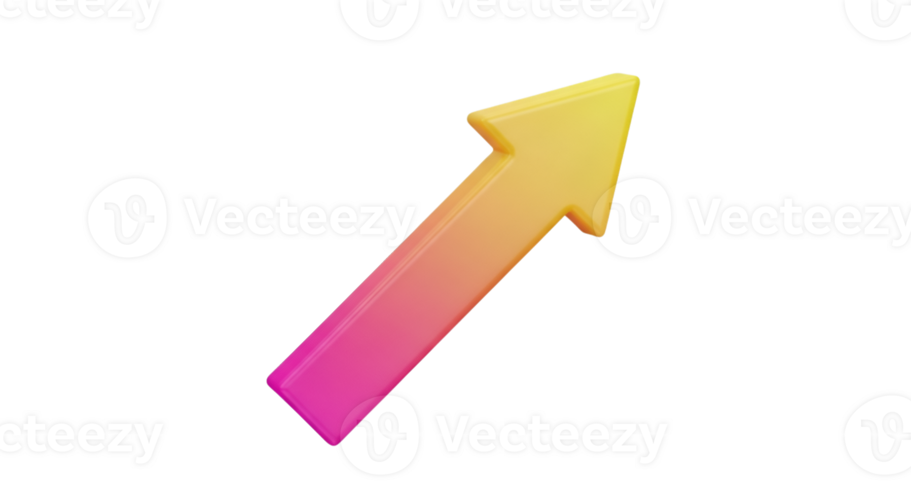 Gradient Arrow Pointing Upward in a Transparent Background png