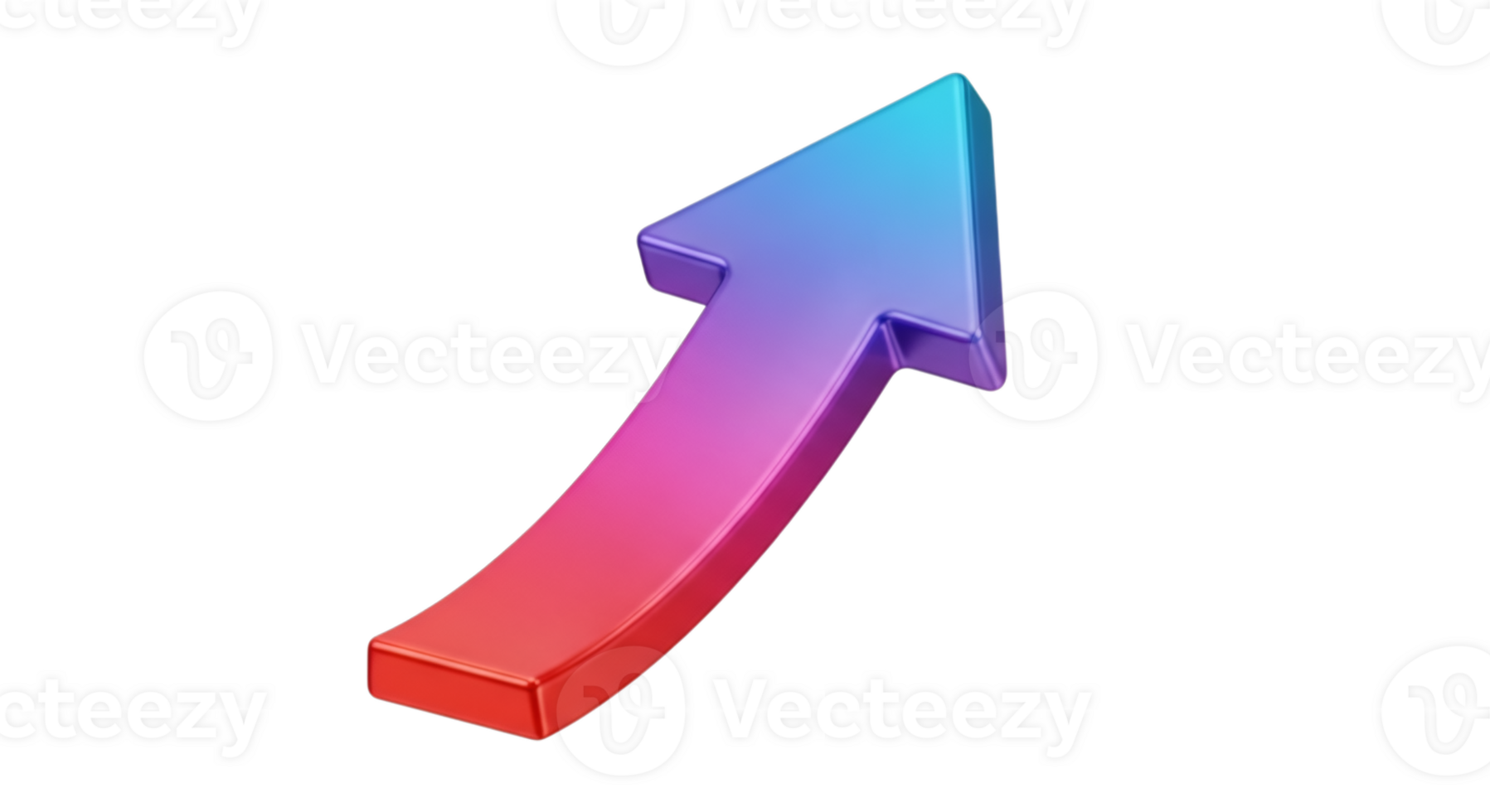 Gradient upwards arrow icon with transparent background png