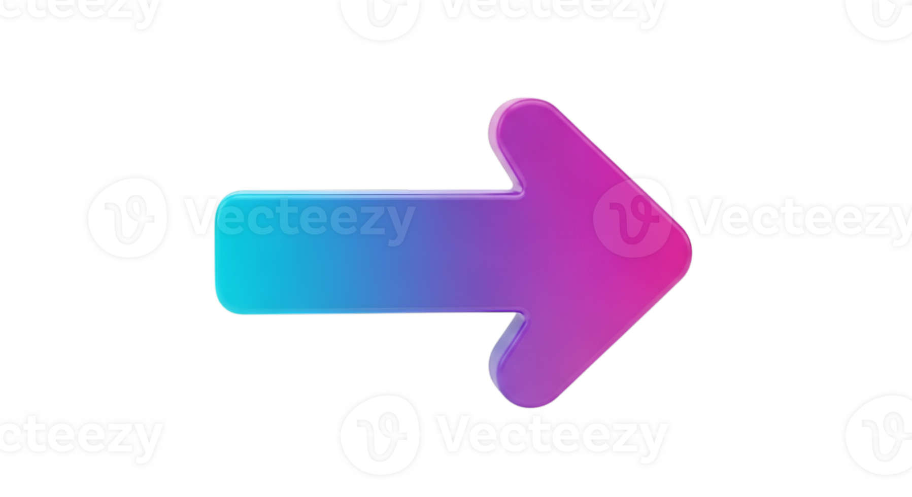 Gradient arrow on transparent background shows direction png