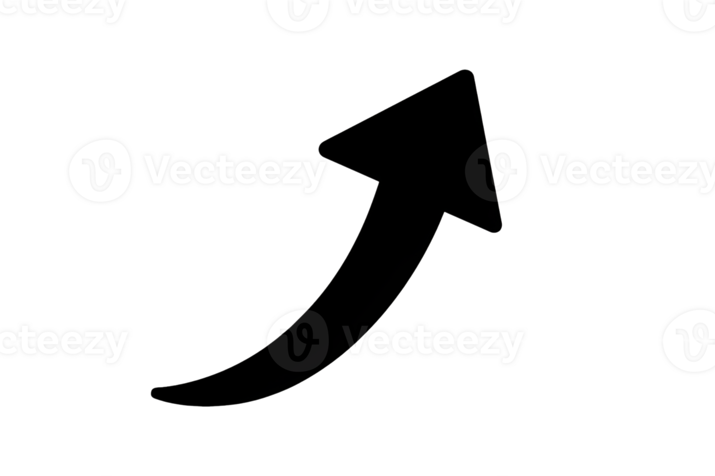 Glow Dots Forming Arrow Pointing Upward on Black Backdrop png