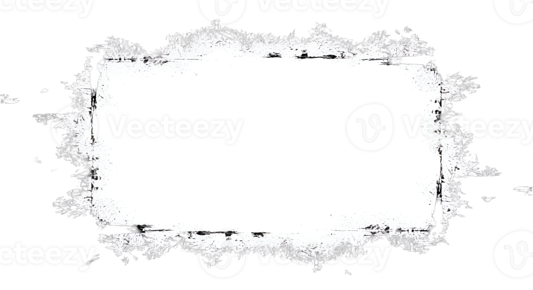 White Grungy Splatter Texture on Transparent Background png