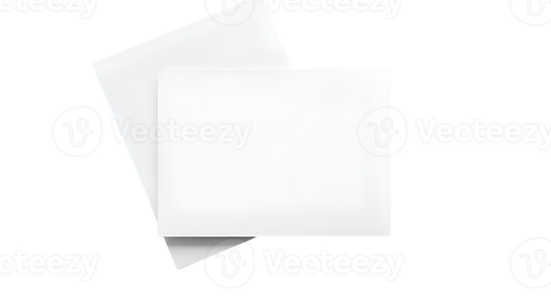 White Cards Isolated on Transparent Background for Mockup or Design Template png
