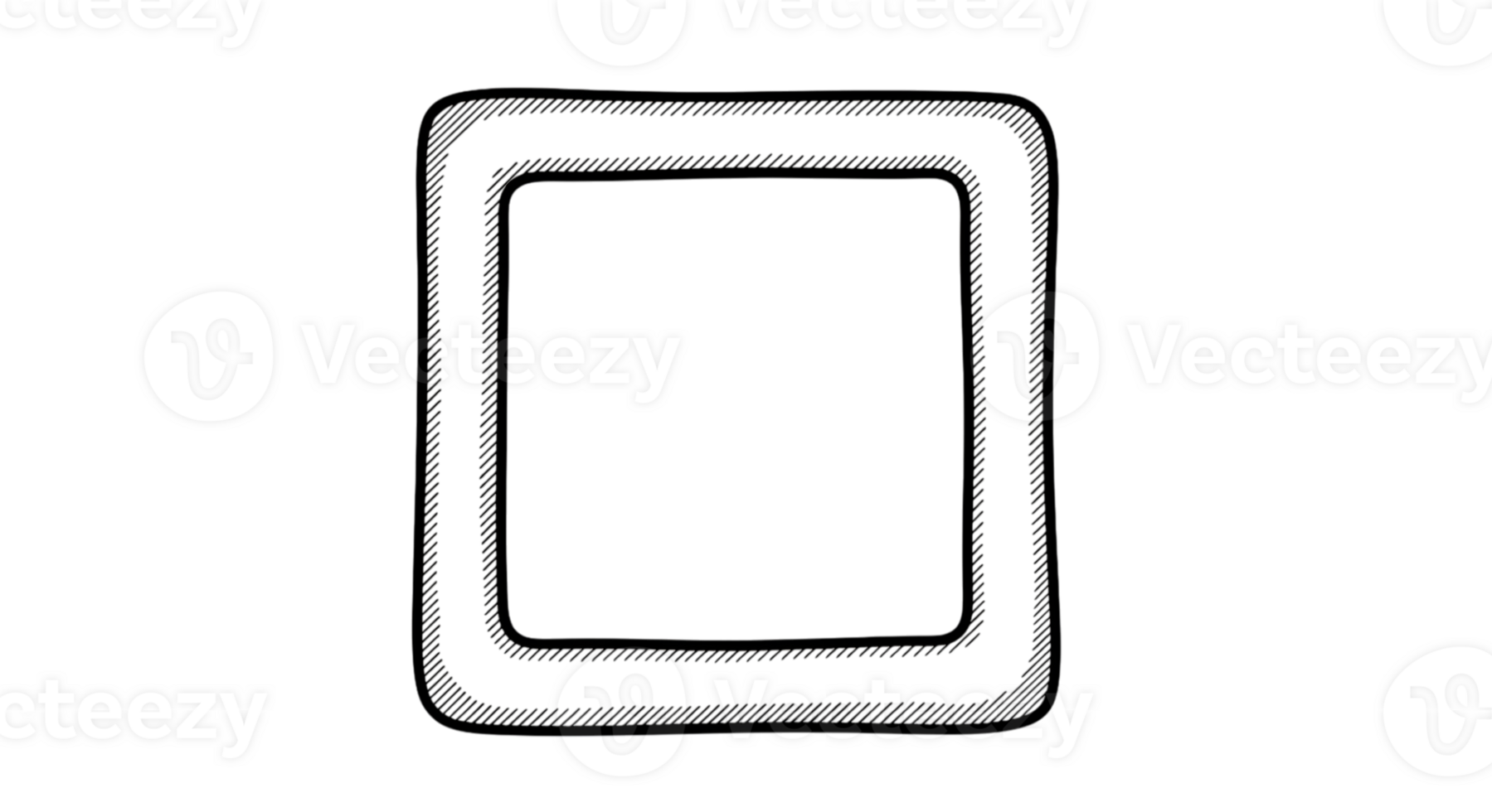 Outlined Square for Check Box with Transparent Background png