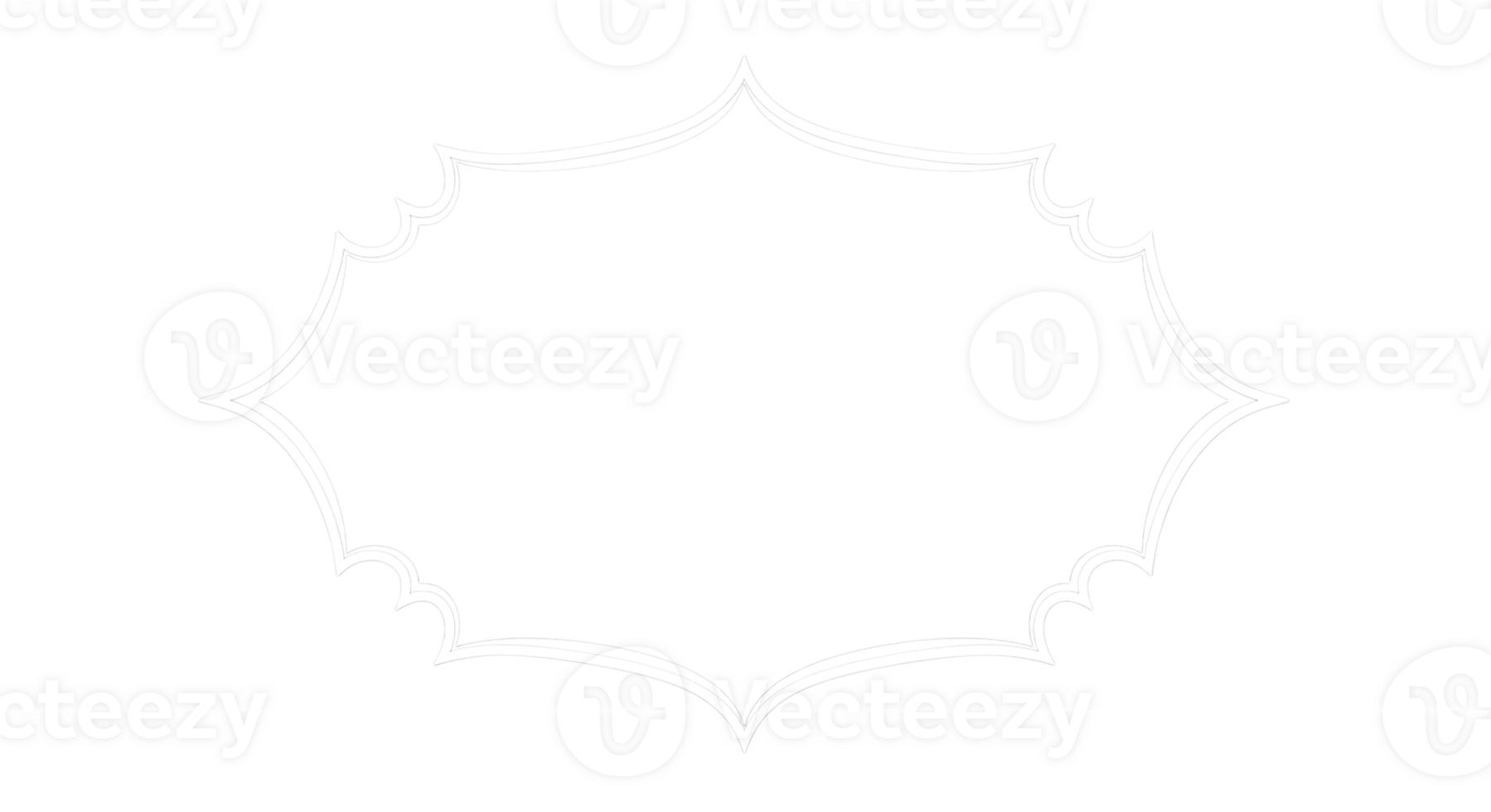 Isolated Elegant White Frame With Decorative Design Element on Transparent png