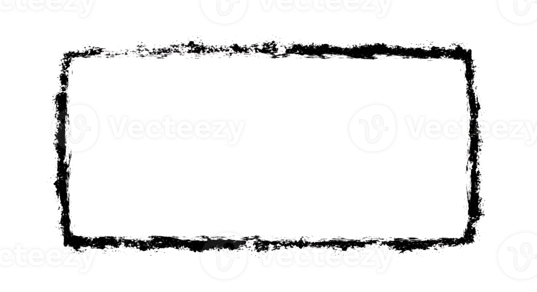 Isolated Chalkboard Frame With White Grunge Texture on Transparent BG png