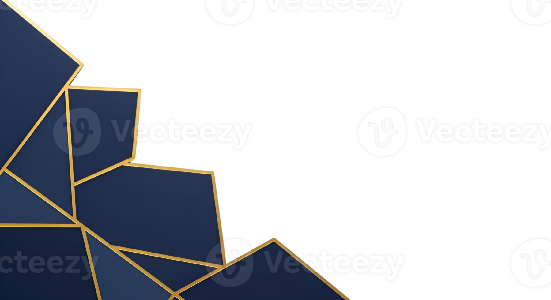 Golden Lines On Navy And Blue Polygons For Designs png