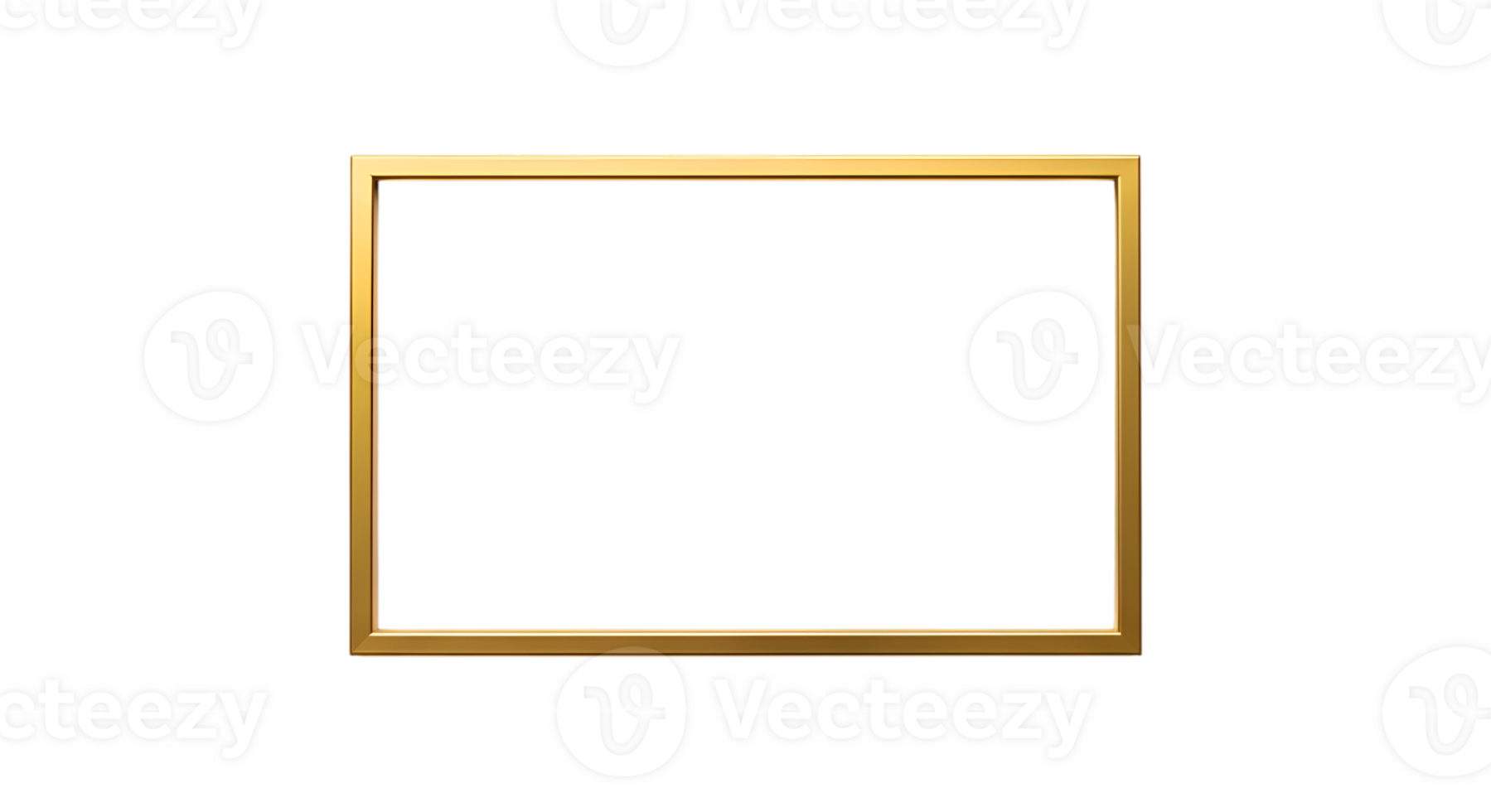 Elegant Golden Frame With Transparent Backdrop Radiating Sophistication For Design png