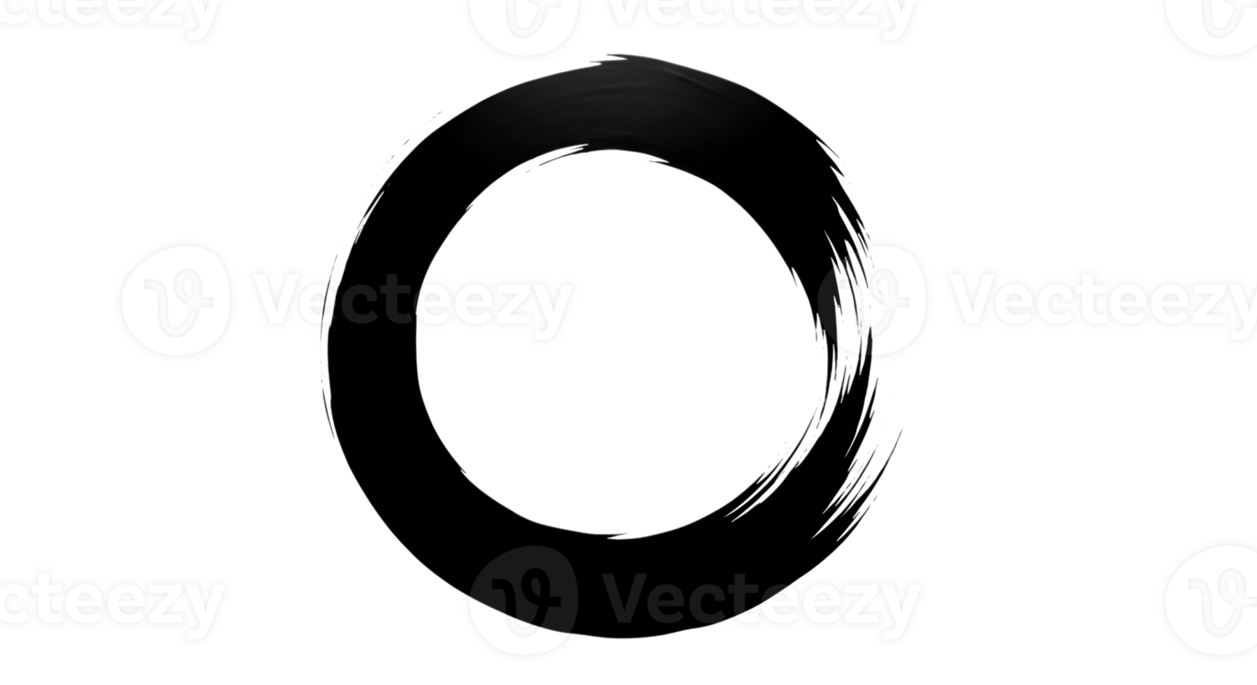 Abstract Black Circular Shape Illustration Design on Transparent Background png